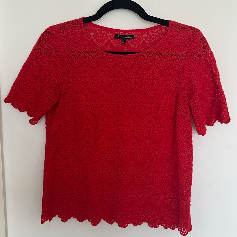 Red lace top